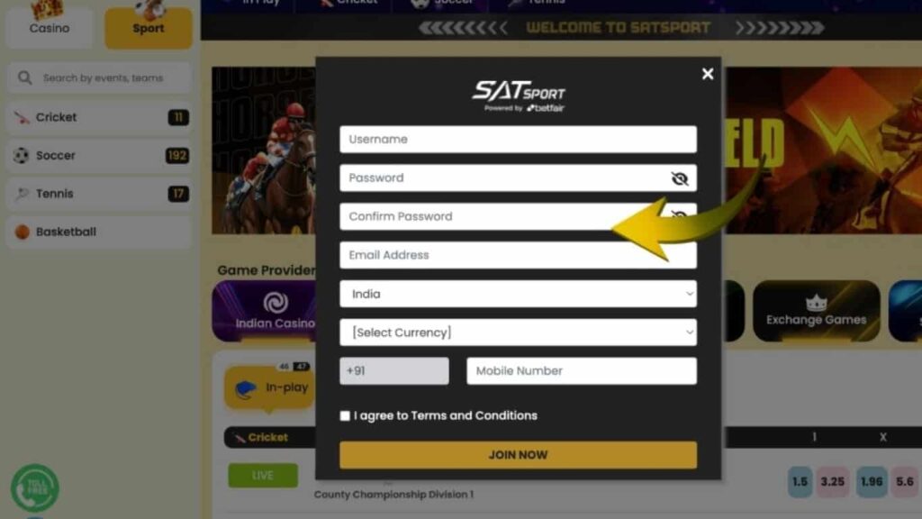 satsport register